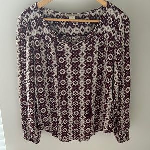 Lucky Brand Red and White Blouse